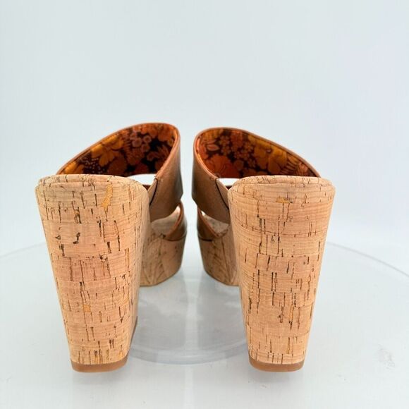 Korks Kork Ease Dezi Sandals Platform Brown Vegan Strappy Chunky Heel Size 11 - Picture 4 of 15